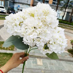 Flores decorativas grinaldas grandes hortênsias artificiais macrophylla realmente tocam cabeça grande diy buquê de noiva casa jardim acessórios de festa de casamento 230825