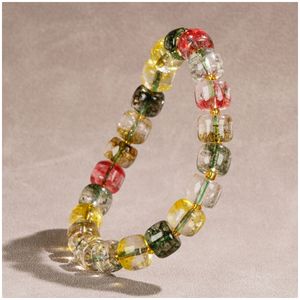 Bracciale con perline elasticizzate in giada di quarzo colorato Braccialetti con ciondoli unisex Braccialetti di giada da donna Braccialetti nuziali Braccialetti con gioielli