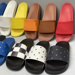Designer Women Slides toffel Visetos Rubber Slide Men Sandaler Classic Non-Slip Slides Summer Outdoor Platform Slipers With Box 37-46 No465