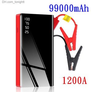 Araba atlama marş güç bankası 99000mAh 12V Başlangıç ​​Cihazı Taşınabilir Acil Durum Araba Booster Otomatik Araç Pil Şarj Cihazı Gaz Q230826