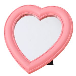 Compact Mirrors Love Mirror Desktop Makeup Mirror Wall Mounted Dual-Use Vanity Mirror Girl Room Wall Decor Heart-Shaped Mirror 230826