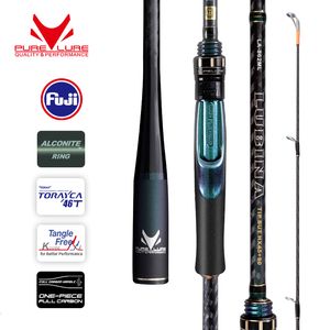 PURELURE LUBINA Spinning Fishing Rod High Carbon Long Casting FUJI Accessories Bass Rods Plus Reel