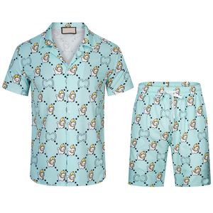 Summer Fashion Mens Tracksuits Hawaii Beach Pants Set Designer Shirts Printing Leisure Shirt Man Slim Fit Styrelsen Kort ärm Korta stränder M-3XL YY15