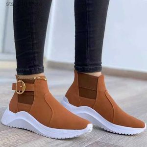 2022 Women Trainings Dress Platform Slip On Woman Sneakers Buckle Zapatos de Mujer Ladies Vulcanize Sapatos Big Tamanho T23082 8AE8