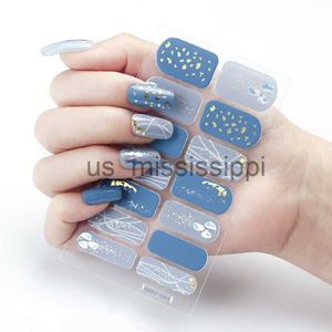 False Nails 3D Black Nail Stickers Wholesale Supplise Full Cover Shiny Nail Art Stickers Self Adhesive Manicure Decor Stickers for Nails x0826