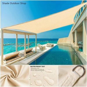 Abrigos à prova d'água Sun Shade Sail Sunshelter Toldos para Jardim Dossel Piscina Partio Beach Camping Toldo Pegola Outdoor Sunshade Sail