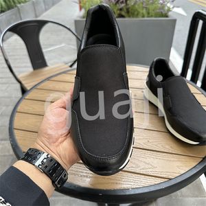 Designer klänningskor äkta lädermäns sport avslappnad slip-on canvas läderskor