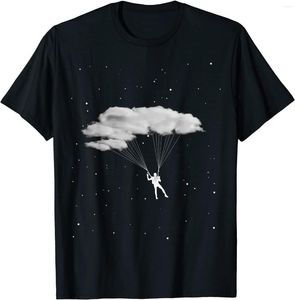 T-shirt da uomo Cool Night Skydiving Premium O-Collo Camicia in cotone da uomo Casual Manica corta T-shirt Top Camisetas Mujer