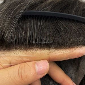 Perucas sintéticas melhor venda indiano remy cabelo estilo livre onda natural olhando nó invisível fina pele pu toupee x0826