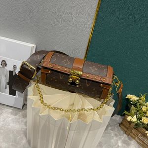 Designer ryggsäck, cylinderväska, axelväska, årlig populär klassisk vintage parad med mörk kohud 2023 Autumn/Winter Bag