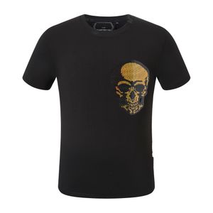 Hot Phillip Plain Men T Shirt Designer PP Skull Diamond T-shirt Kort ärm Dollar Bear Tiger Brand Tee High Quality Skulls T Shirt Tops PP12128