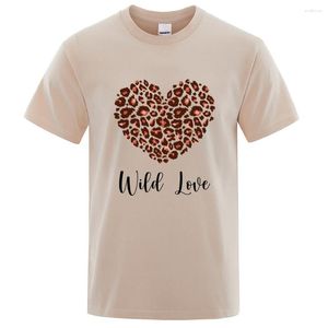 Мужские рубашки T, это называется Wild Love Print Male Tops Fashion O-образные футболки летние хлопковые футболки хип-хоп негабаритный роскошь