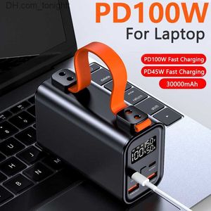 100W Super Fast Charging Power Bank 30000mAh para laptop Notebook Powerbank para 14 13 iPad Samsung Poverbank Q230826