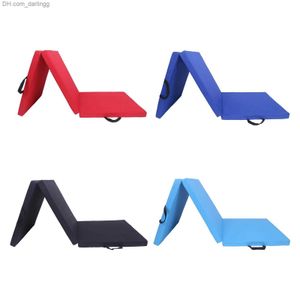 Three Fold Folding Exercise Mat Cushion Thick Yoga Mat with Carrying Handle Yoga Q230826