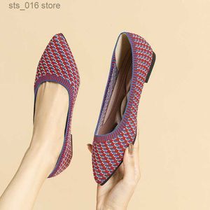 Flache große Schuhe Kleid Frauen Frühling und Herbst Neue Mode pointe schöne Gummi -Sohlen Anti Slip Shallow Mund Schuhe t d Hoes Pring Os Lippen Hallofhocken