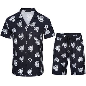 moda estiva Tute da uomo Pantaloni da spiaggia Hawaii set camicie firmate stampa camicia per il tempo libero uomo slim fit il consiglio di amministrazione manica corta spiagge corte M-3XL YY7