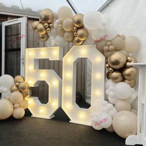 Altre forniture per feste per eventi Scatola di riempimento per palloncini da 91,5 cm con figura di compleanno gigante leggera Numero di palloncino per il primo compleanno 30 40 50 Decorazione per cornice per palloncini per feste per adulti 230825