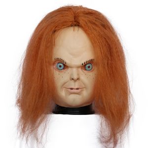 Parti Maskeleri Hayalet Bebek Maskesi Chucky Maskeleri Cadılar Bayramı Korkunç Korku Maske Maskeli Yap parti Cosplay Masque Mascaras de Lateks Realista 230826