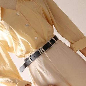 Cinture Cintura in vita design alla moda in pelle PU per studenti Cintura regolabile con fibbia quadrata Corsetto da donna