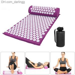 Spike Mat Acupuncture Massage Yoga Mat Relieve Stress Massager Cushion Back Body Pain Acupressure Kuznetsov Q230826