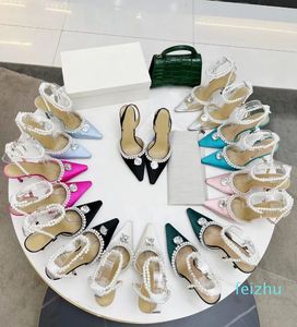 Deri yaz kadın ince topuklu ayakkabı ayakkabı seksi inci satin bayan ayakkabı kumaş bayan elmas ayakkabıları büyük boy 34-41-42 bo ile
