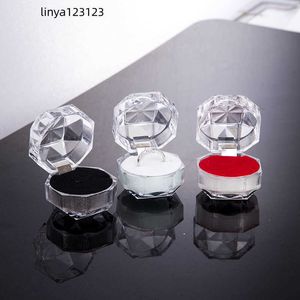 20pcs Rings Box Jewelry clear Acrylic wedding gift ring stud dust plug