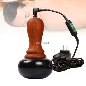 Back Massager Natural Energy Stone Moxibustion Instrument Guasha Therapy Scraper Face Heating Relax Beauty Shaping Body Health Care 230826