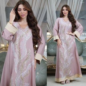 Ethnic Clothing Beautiful Women's Sequins Maxi Long Dress Party Gown Dubai Muslim Abaya Kaftan Arab Robe Turkey Dresses Ramadan Vestidos