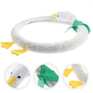 Steering Wheel Covers Duck Cover Auto Warm Fluffy Personality Fuzzy White Rubber Plush Miss