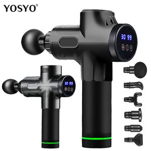 Full Body Massager Fascial Massage Gun Electric Percussion Pistol Massager For Body Neck Back Deep Tissue Muscle Relaxation Pain Relief Fitness 230826