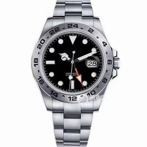 Automatyczne mechaniczne zegarki Rolx Mens Wysokiej jakości GMT 42mm 216570 Biała czarna igła stal nierdzewna Eksplorator Zatwierdzenie x