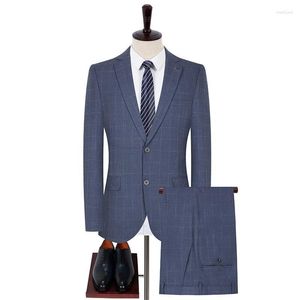 Garnitur męski garnitur ślubny (Blazer Western Pants) Business Casual Korean Version of Man Dress Groom Blazer dwuczęściowy zestaw