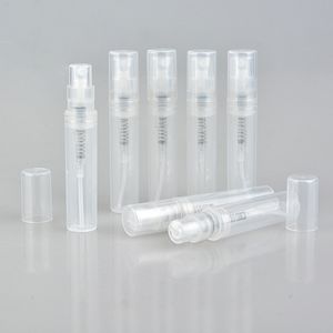 香水ボトル100PCSLOT 2ML 3ML 4ML 5ML小さな丸いプラスチック容器香水ボトルアトマイザーサンプル230826用空の化粧品容器