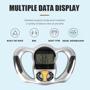 Portable Slim Equipment Handheld Bodylarge Body Fat Monitors LCD Screen Analyzer BMI Meter Health Monitor Calculator Measurement HealthCare 230826