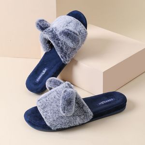 For Comwarm Fashion Furry Women Winter Indoor Warm Fluffy Short Plush Slippers Home Bedroom Flats Casual Flip Flops 2308 6023