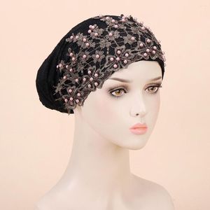 Ethnic Clothing Lace Hollow Beaded Cap Section Gold Plum Wrapped Head Simple Ladies Headband Pattern Bottoming Set