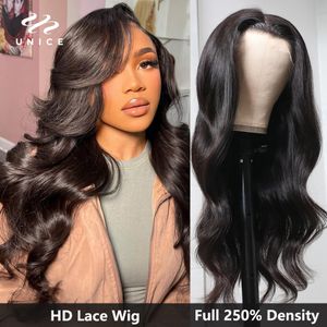 ボディウェーブ200 250密度HD透明レースフロントウィッグ5x5 13x4 HD Glueless Wigs Lace Frontal Closure Wigs