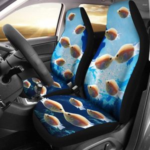 Car Seat Covers Kissing Gourami Fish (Kissing Fish) Print Set 2 Pc Accessories Cover