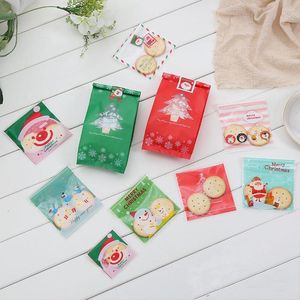 Present Wrap Christmas Packaging Väskor Sugar Biscuit Candy Wrapping Sweet Treats Tack Cookie Maket Supply for Wedding