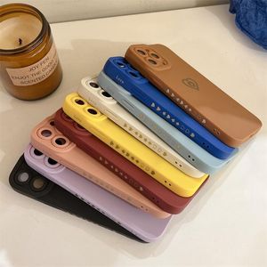 Silicone shockproof Love Heart Couples Phone Cases For iPhone 15 14 13 12 11 Pro Max X XS XR 7 8 Plus Fashion Lovely Soft Protection Back Cover