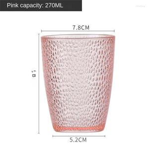 Wine Glasses Drinking Colored Plastic Tumblers Cups For Kids Transparent Beer Mug Ommercial Gargle Glassware Restaurant Acrylic Tumbler