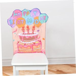Chair Covers Birthday Cover Happy Classroom Decoration Kids Seat Office School Children Decorative