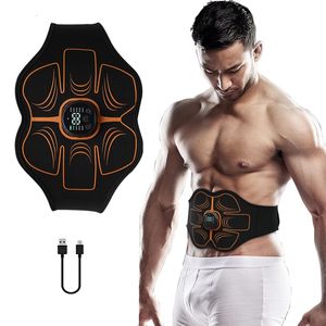 Back Massager ABS Trainer Belt EMS Abdominal Muscle Stimulator Electric Toning Belts USB Midje Belly Viktminskning Hem Gym Fitness Massager 230826