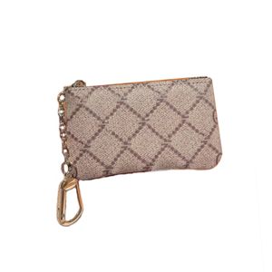 Luksusowe małe portfele zip men designer damska torebka torebka Klucz oryginalna skórzana litera wytłoczona uchwyt na karty kredytowe.