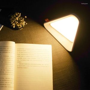 Bordslampor LED -lampa Flip Night Light Gravity Induktion Laddningsbar barn skrivbord Topp Lykta Studie Läsbok
