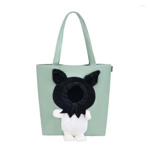 Borsa da trasporto per gatti Borsa a tracolla in tela per animali domestici Borsa a forma di animale carino per l'escursionismo, il campeggio, lo shopping in viaggio