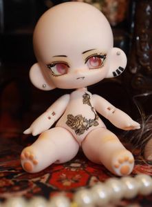 Lalki 13cmbjd Doll Mała zabawka DIY Śliczna duża głowa artykułowy ruchomy miniup miniup bjd prezent dekoracyjny zabawki 230826