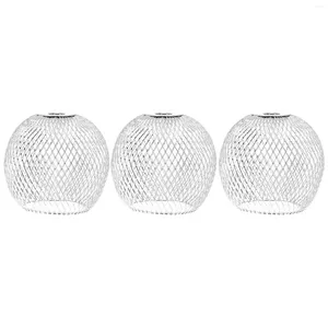 Lâmpadas pendentes 3 pcs lustre de prata esférico oco-out abajur lâmpada de teto cobre abajures decorativos