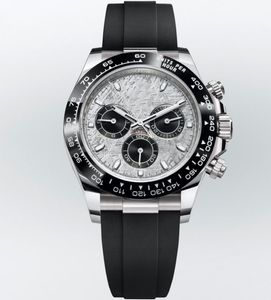 Relógios clássicos masculinos mestre movimento de quartzo relógio de safira modelo dobrável relógio de pulso de luxo relógios com pulseira de borracha