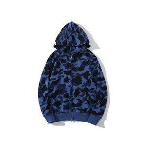 Designer hoodies mens and womens hoodies popular shark pattern sportswear camouflage zipper hoodies high-quality coat luxury street hoodies high quality